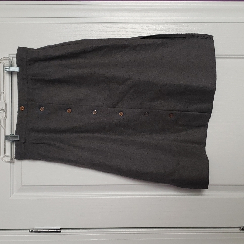 Vintage Grey Wool Skirt